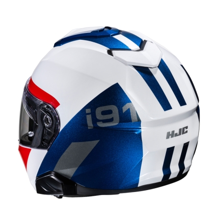 Kask motocyklowy szczękowy HJC i91 Bina White Red Blue