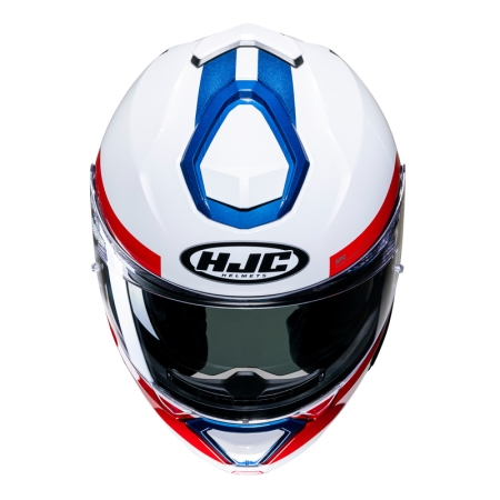 Kask motocyklowy szczękowy HJC i91 Bina White Red Blue