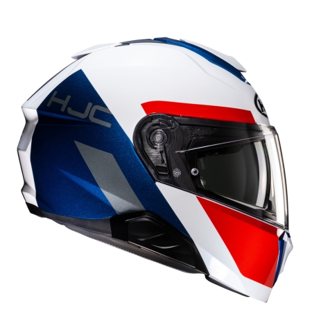 Kask motocyklowy szczękowy HJC i91 Bina White Red Blue