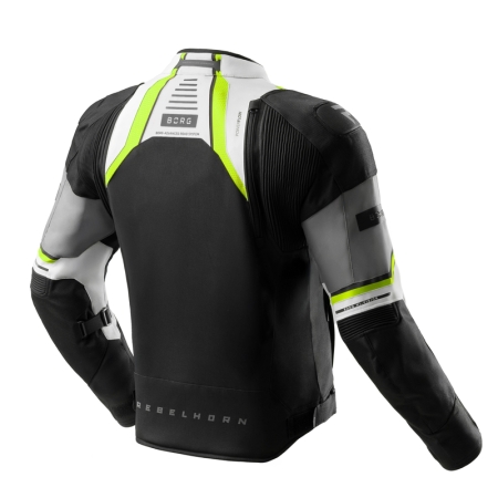 Kurtka motocyklowa Rebelhorn Borg 2 Grey Fluo Yellow