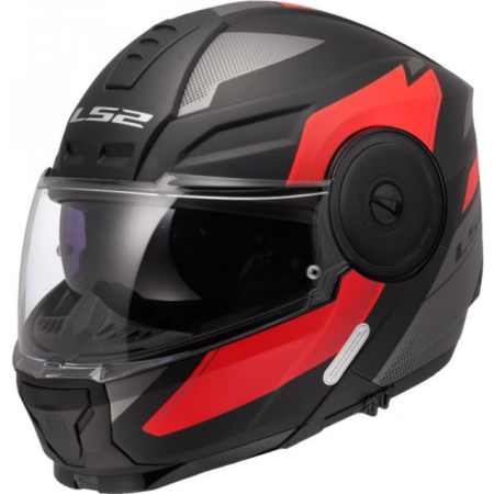 Kask motocyklowy szczękowy LS2 Scope II Duria Black Red + Pinlock