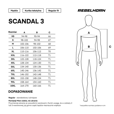 Kurtka motocyklowa Rebelhorn Scandal 3 Black