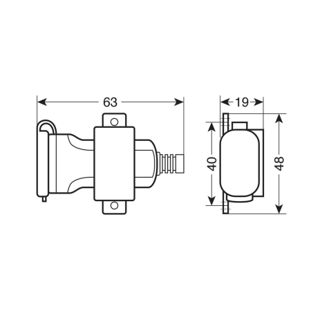 Usb Fix Omega - ładowarka USB z mocowaniem śrubowym 12/24V