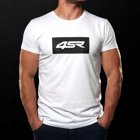 4SR T-Shirt Logo Carbon White