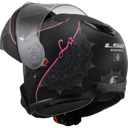 Kask szczękowy LS2 Strobe II Lux Black Pink