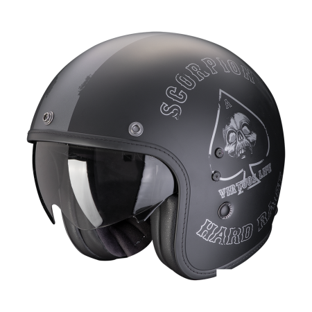 Kask motocyklowy Scorpion Belfast Evo Spade Matt Black Silver