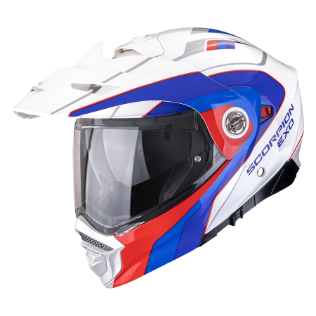 Kask motocyklowy Dual Sport (Flip-Up) Scorpion ADX-2 Kamps White Red Blue