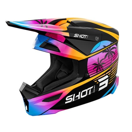 Kask motocyklowy Cross Enduro Shot Furious Kid Miami Orange