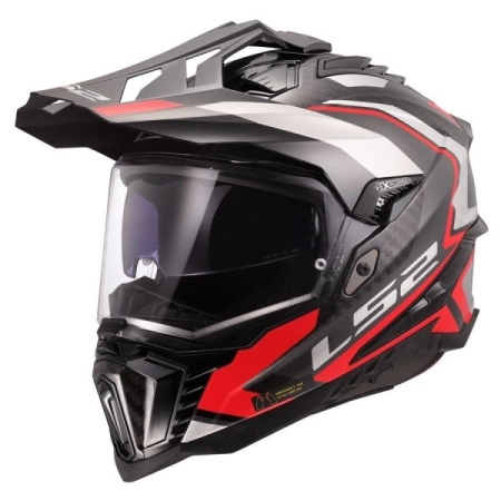 Kask motocyklowy Dual Sport LS2 Explorer C Frontier Red