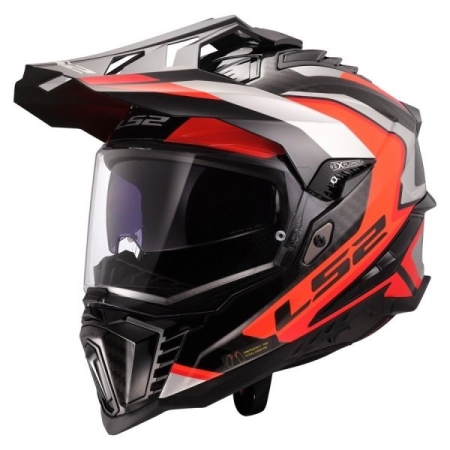 Kask motocyklowy Dual Sport LS2 Explorer C Frontier Orange