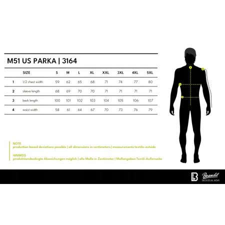 Brandit Kurtka tekstylna M51 Us Parka Men Olive