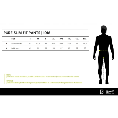 Brandit Spodnie Pure VSlim Fit Black