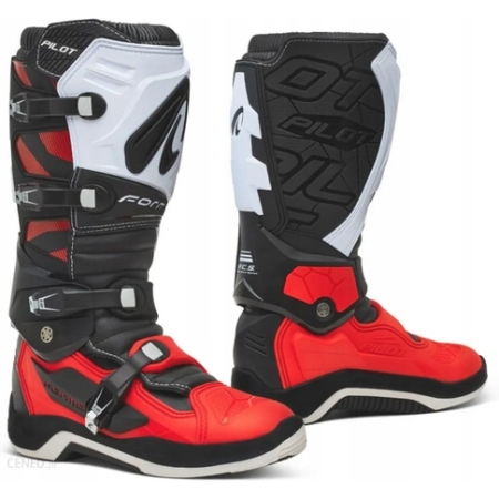 Buty motocyklowe Cross Enduro Forma Pilot Black Red White