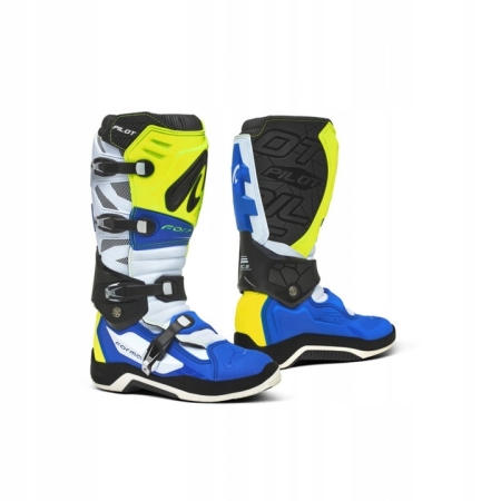 Buty motocyklowe Cross Enduro Forma Pilot Yellow White Blue