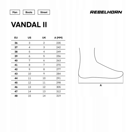 Buty motocyklowe Rebelhorn Vandal 2 Black