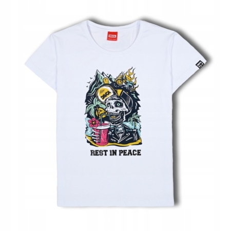 Davca T-Shirt Damski Biały R.I.P.