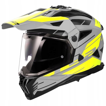 Kask motocyklowy Dual Sport LS2 MX702 Pioneer II Namib Yellow