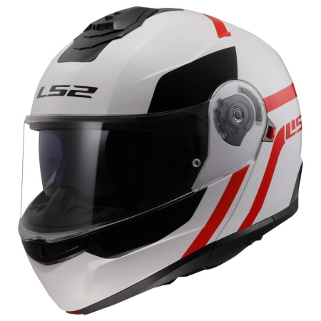 Kask szczękowy LS2 Strobe II Autox White Red