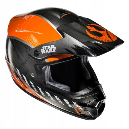 Kask motocyklowy Cross Enduro HJC CS-MX REBEL X-WING STAR WARS SILVER-ORANGE