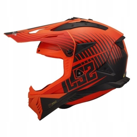 Kask motocyklowy Cross Enduro LS2 MX708 Fast II Duck Orange