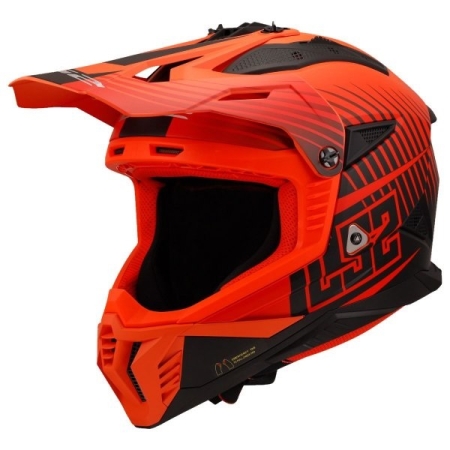 Kask motocyklowy Cross Enduro LS2 MX708 Fast II Duck Orange
