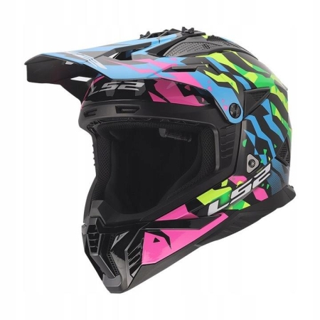 Kask motocyklowy Cross Enduro LS2 MX708 Fast II Grotesk Pink