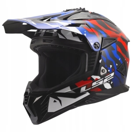 Kask motocyklowy Cross Enduro LS2 MX708 Fast II Grotesk Red