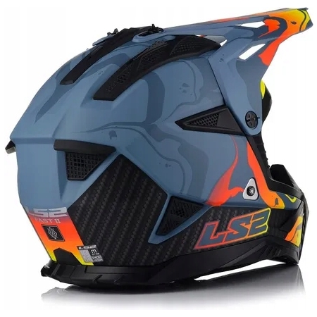 Kask motocyklowy Cross Enduro LS2 MX708 Fast II Wash Grey