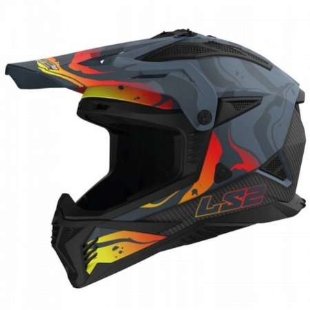 Kask motocyklowy Cross Enduro LS2 MX708 Fast II Wash Grey