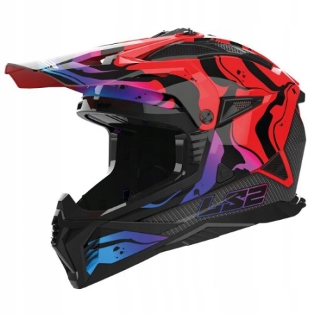 Kask motocyklowy Cross Enduro LS2 MX708 Fast II Wash Red