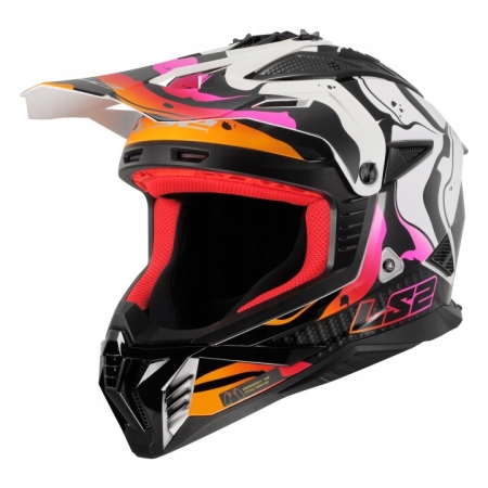 Kask motocyklowy Cross Enduro LS2 MX708 Fast II Wash White