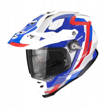 Kask motocyklowy Dual Sport Scorpion ADF-9000 Patrol White Red Blue
