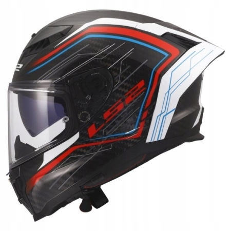 Kask motocyklowy intergalny LS2 FF807 Dragon Subic White Blue Red