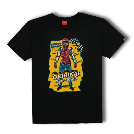 Davca T-Shirt Męski Czarny Spare Parts