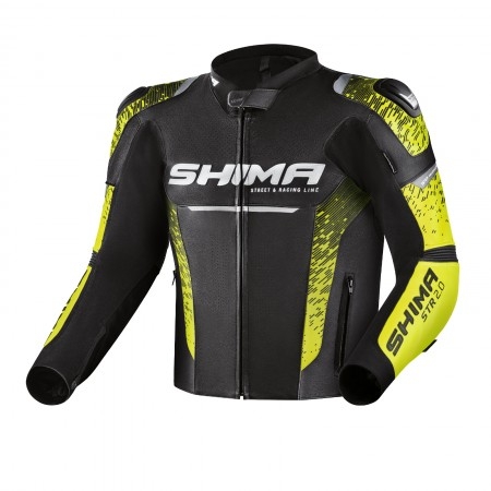 Skórzana kurtka motocyklowa Shima STR 2.0 Yellow