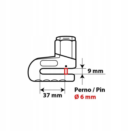 Blokada na tarczę hamulcową LAMPA śr. 6mm