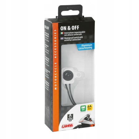 LAMPA przełącznik wodoodporny aluminium 12V