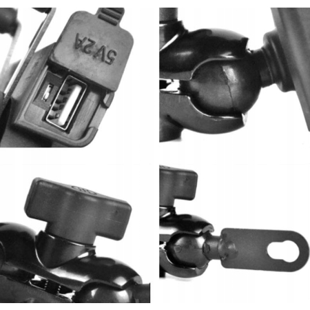 Uchwyt motocyklowy typu Ram eXtreme USB