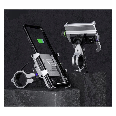 Uchwyt motocyklowy R10 USB eXtreme chrom
