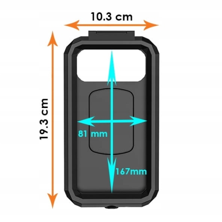Uchwyt motocyklowy wodoodporny 167-Hard-C