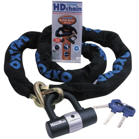 Blokada łańcuch z kłódką Oxford Heavy Duty