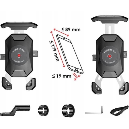 Uchwyt motocyklowy na kierownicę R15 eXtreme
