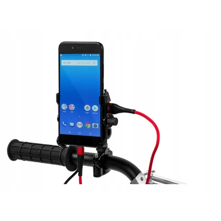 Uchwyt motocyklowy na kierownicę eXtreme R8 USB QC