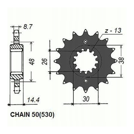 Sunstar zębatka zdawcza przednia SUNF512-17 530
