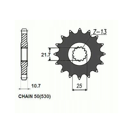 Sunstar zębatka zdawcza przednia SUNF519-16 530