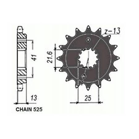 Sunstar zębatka zdawcza przednia SUNF407-16 525