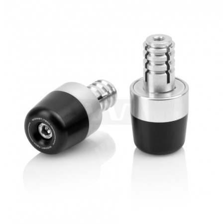 Womet Końcówki Ciężarki kierownicy 17mm silver
