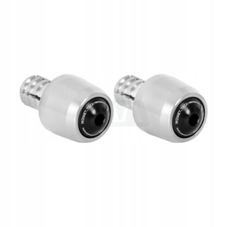 Womet Końcówki Ciężarki kierownicy 13mm Srebrne