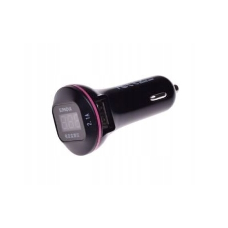 Wtyczka zapalniczki 2x USB z wyświetlaczem AI1431