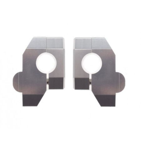 Podwyższenie adapter z przesunięciem do kierownicy rurowej 22 mm srebrny